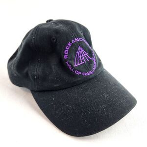 Rock And Roll Hall Of Fame Museum Hat Mens Black Adjustable Strap Cleveland